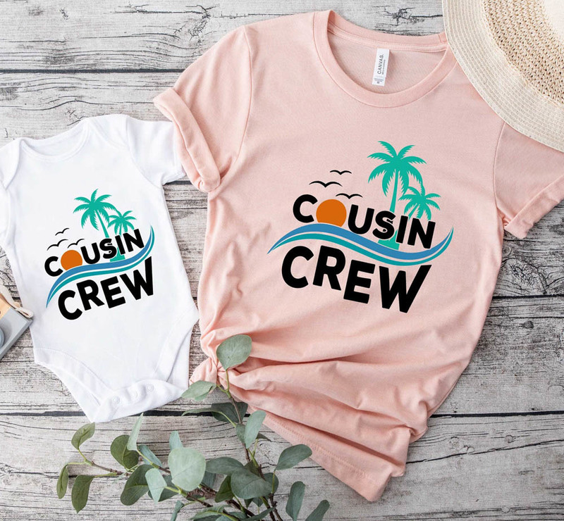 Beach Cousin Vacation Shirt, Cousin Crew Matching Unisex T-Shirt Short Sleeve