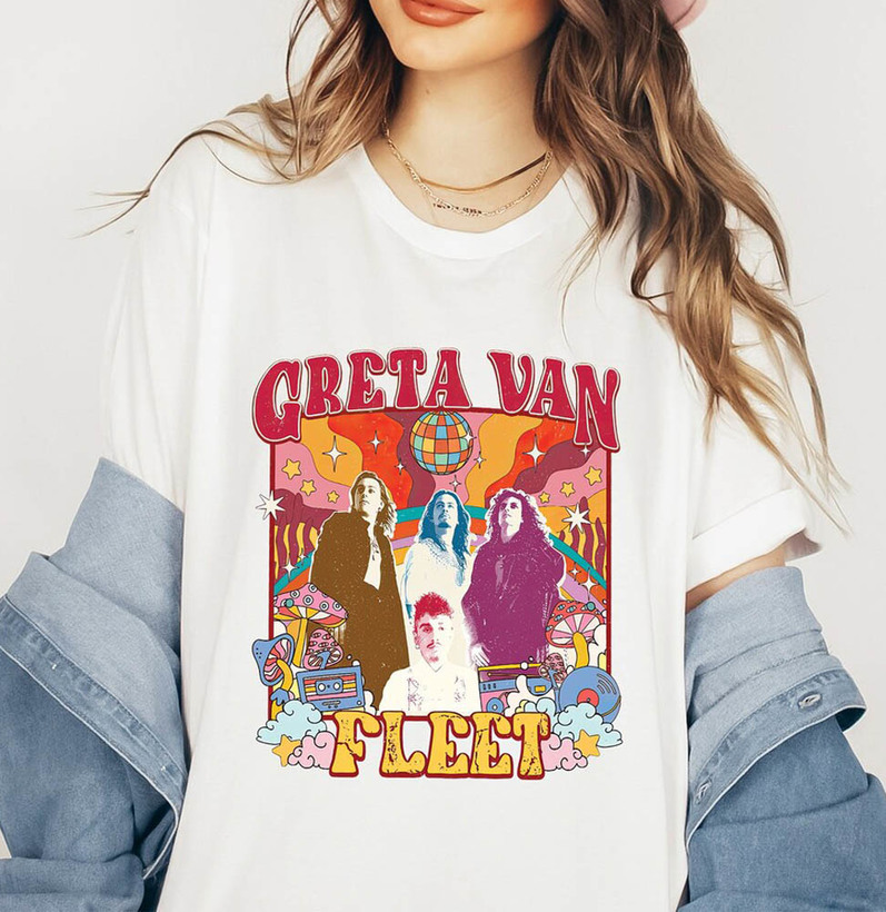 Greta Van Fleet Musical Shirt, Boho Dream In Gold Crewneck Unisex T-Shirt