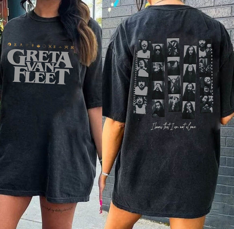 Greta Van Fleet World Tour Shirt, Vintage Greta New Album Unisex T-Shirt Long Sleeve
