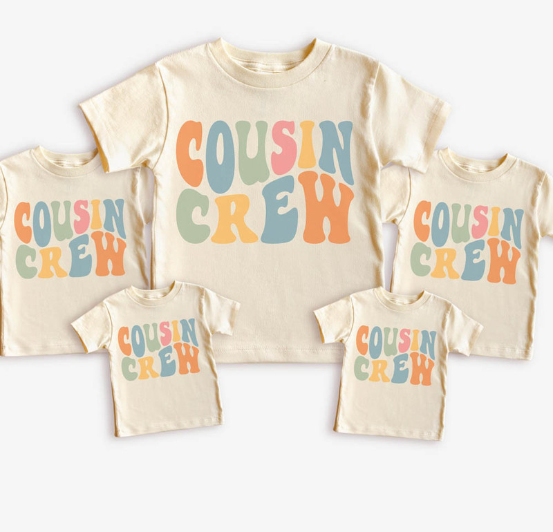 Cousin Crew Funny Shirt, Retro Matching Cousin Crew Short Sleeve Unisex T-Shirt