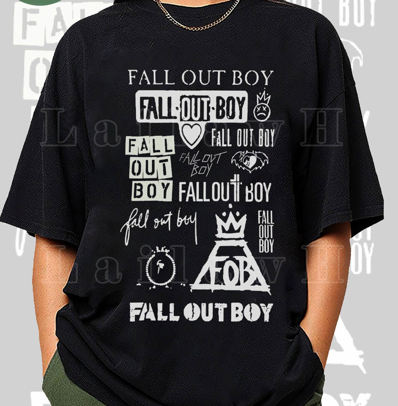 Fall Out Boy Logo Shirt, Fall Out Boy Band Short Sleeve Sweatshirt