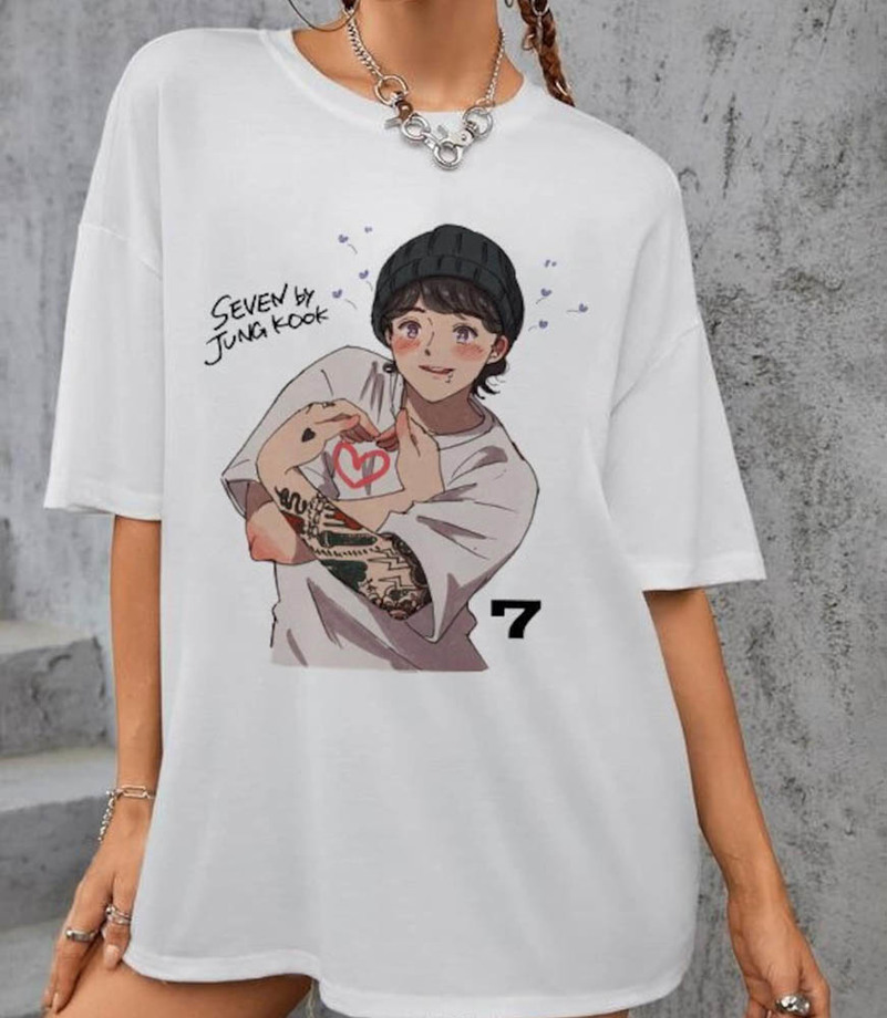 Jungkook Seven First Solo Album Chibi Cute Shirt