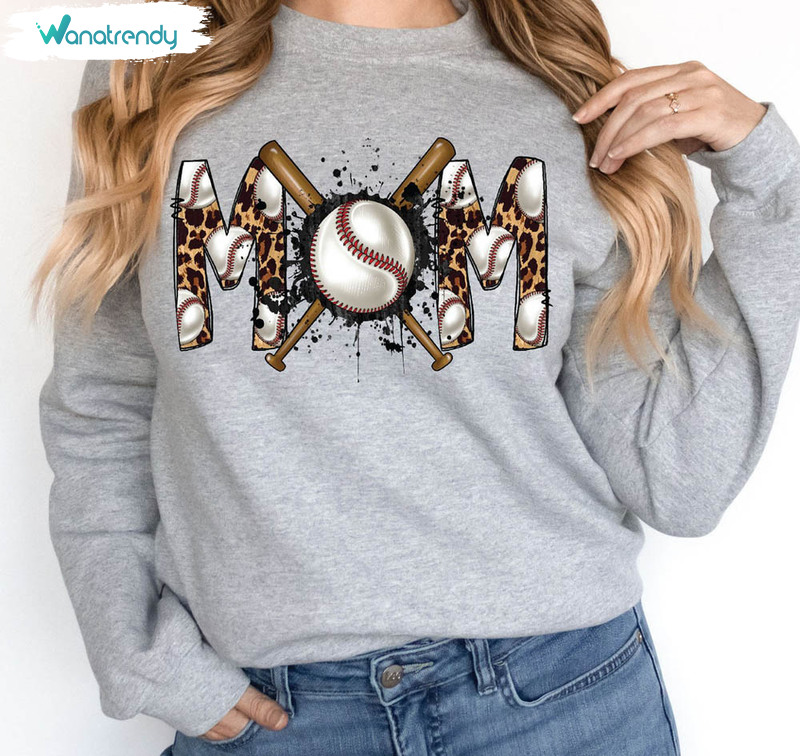 Creative Leopard Baseball Mama Sweatshirt