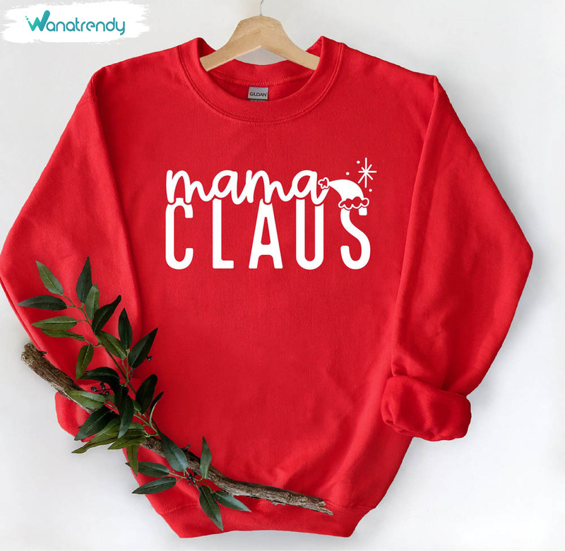 Creative Christmas Mama Claus Sweatshirt Stylized Design